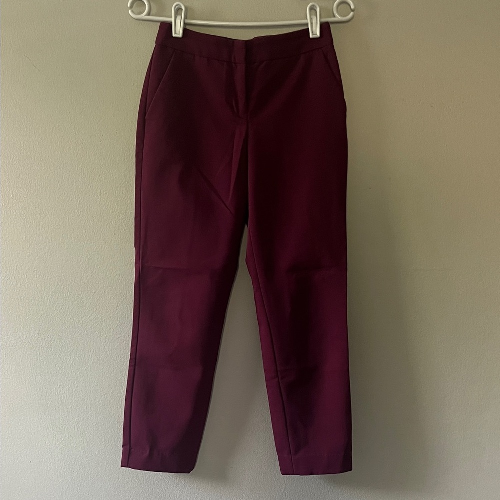 Express Burgundy Columnist Pants